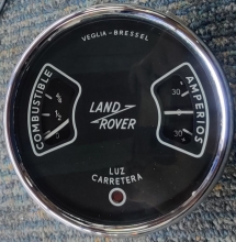 Reloj doble de Combustible y Amperimetro Land Rover